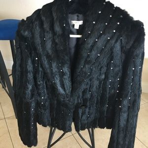 Black Rabbit Fur short jacket